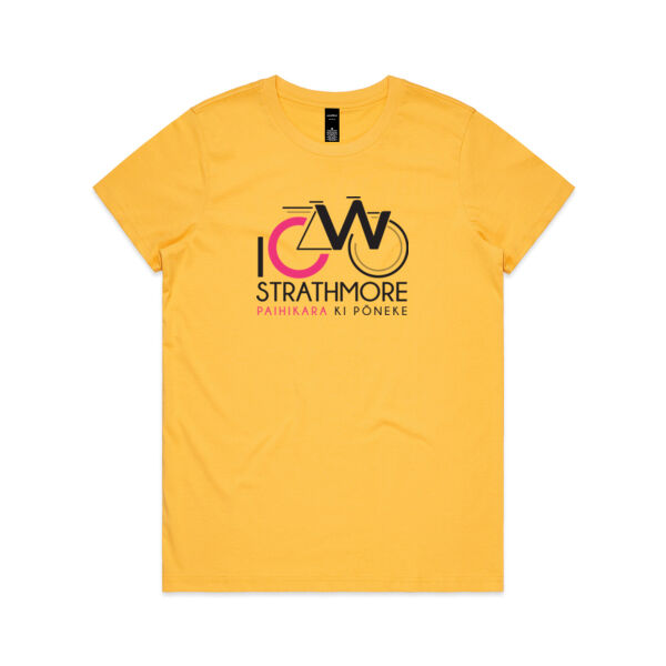 I Cycle Strathmore - Womens Maple Tee Thumbnail