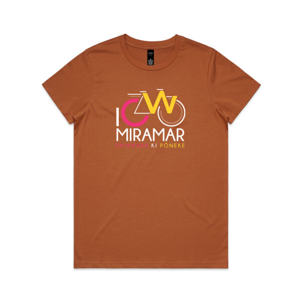I Cycle Miramar - Womens Maple Tee Thumbnail