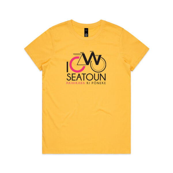 I Cycle Seatoun - Womens Maple Tee Thumbnail